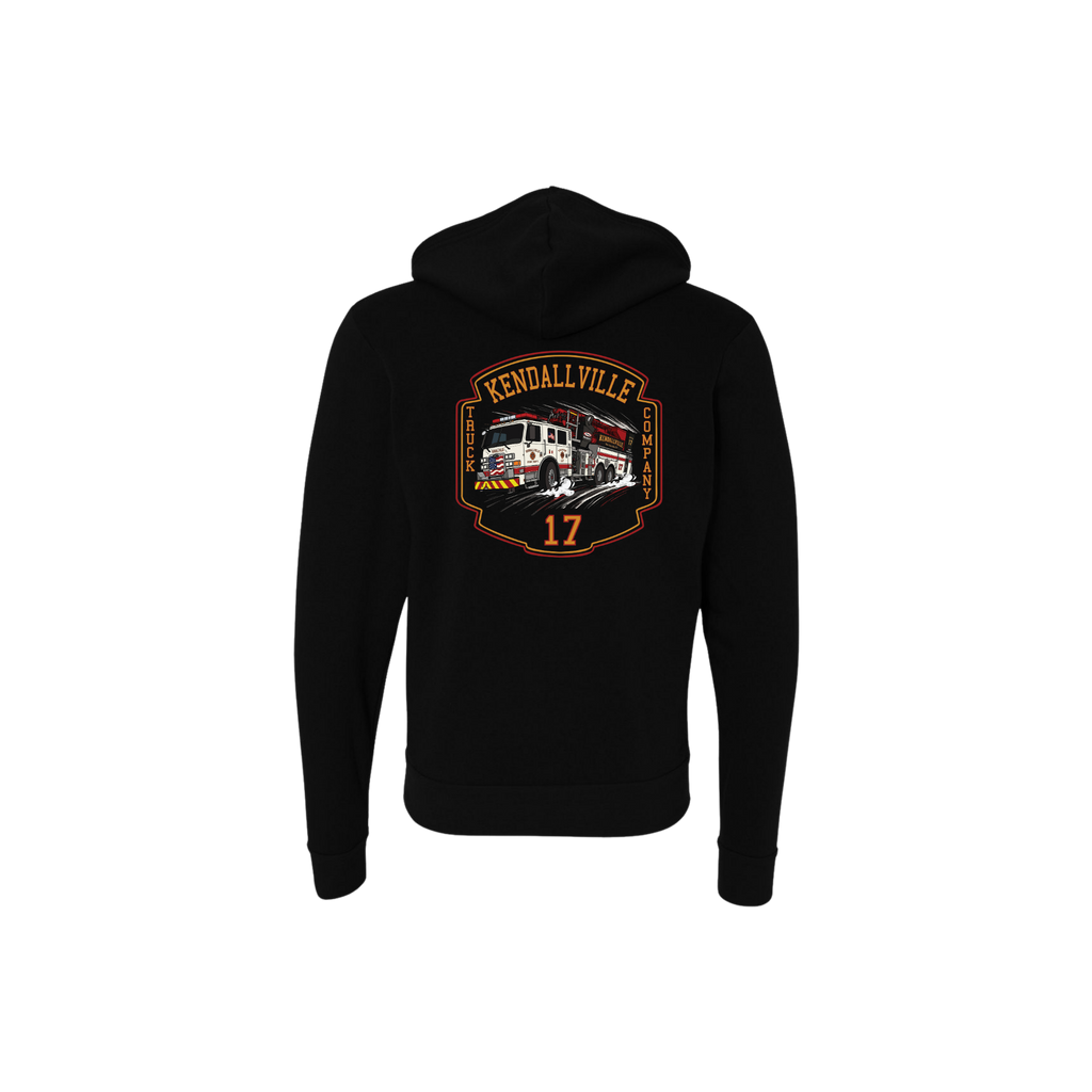 Truck 17 Off-Duty Full-Zip Hooded Sweatshirt | Kendallville Fire