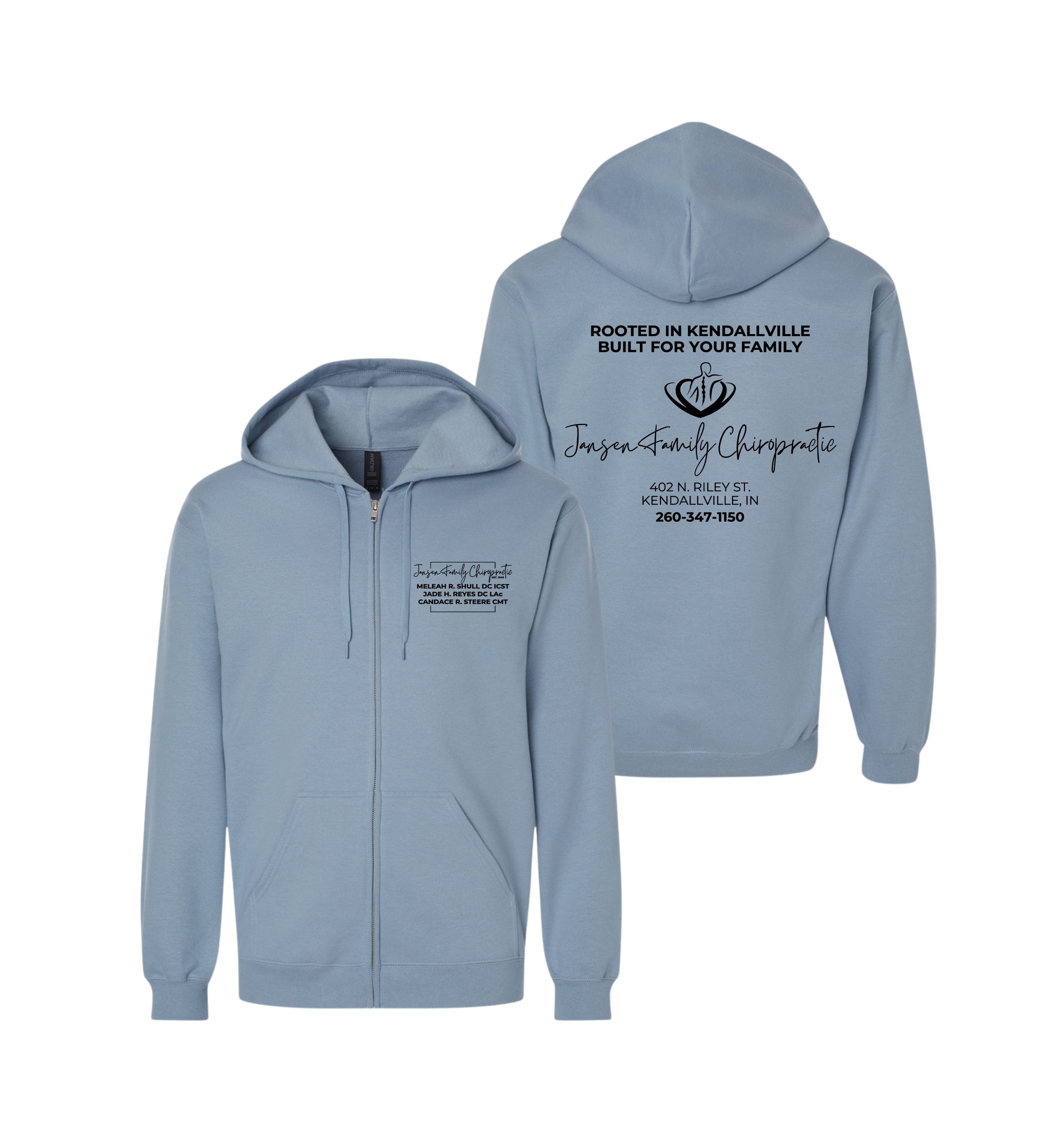 Adult Logo Full-Zip Hoodie | Jansen Family Chiropractic