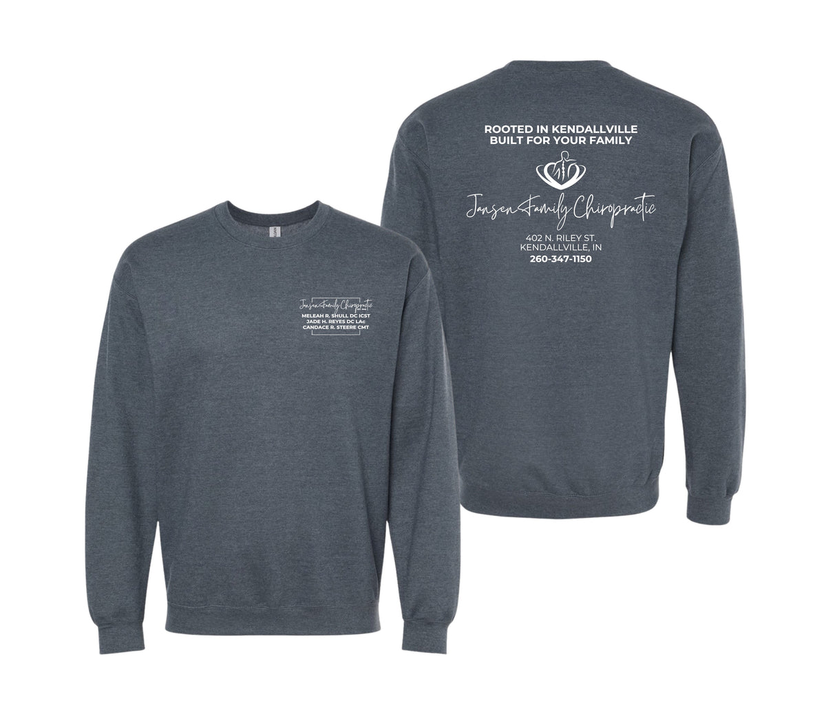 Adult Logo Crewneck Sweatshirt | Jansen Family Chiropractic