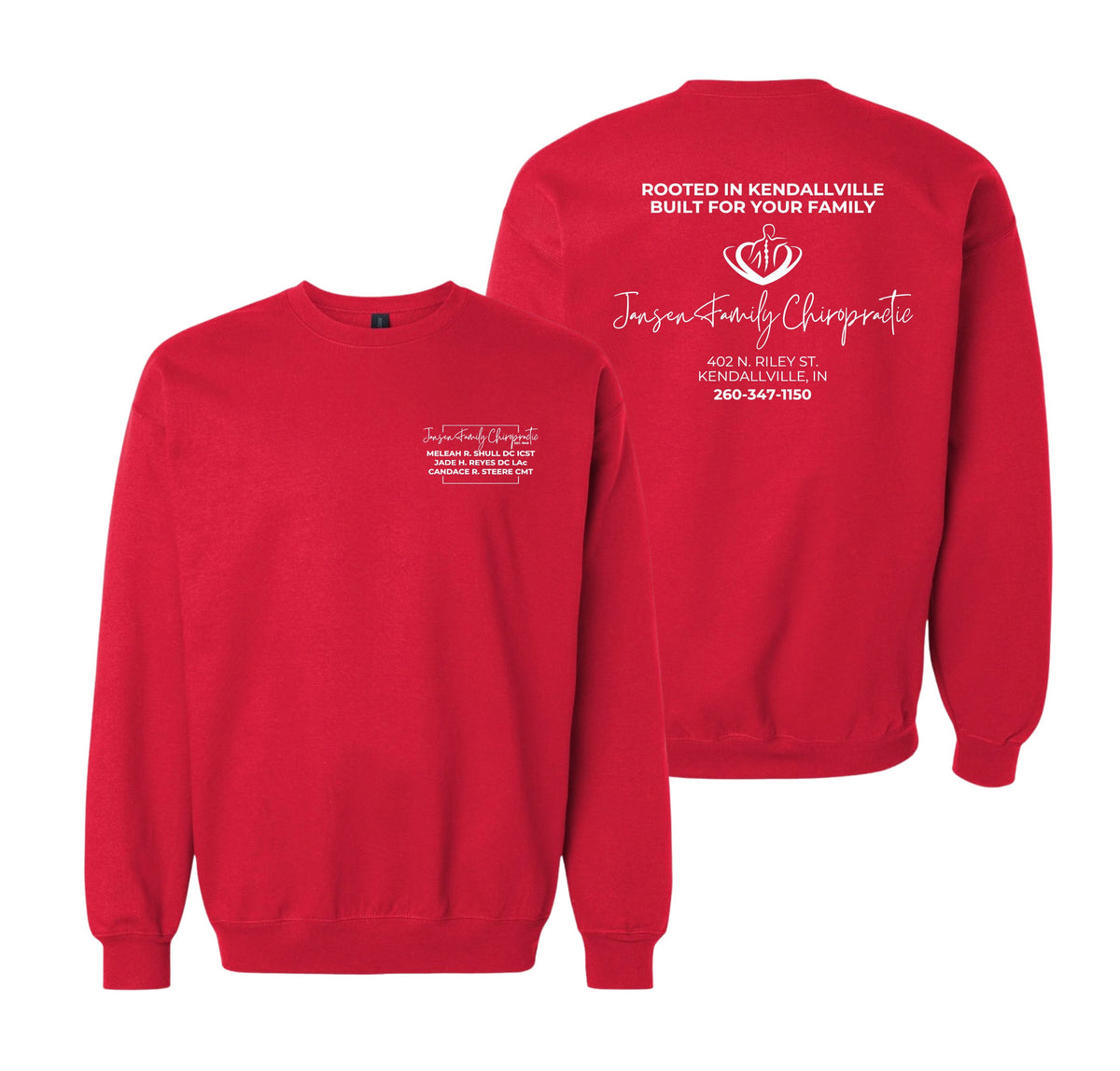 Adult Logo Crewneck Sweatshirt | Jansen Family Chiropractic