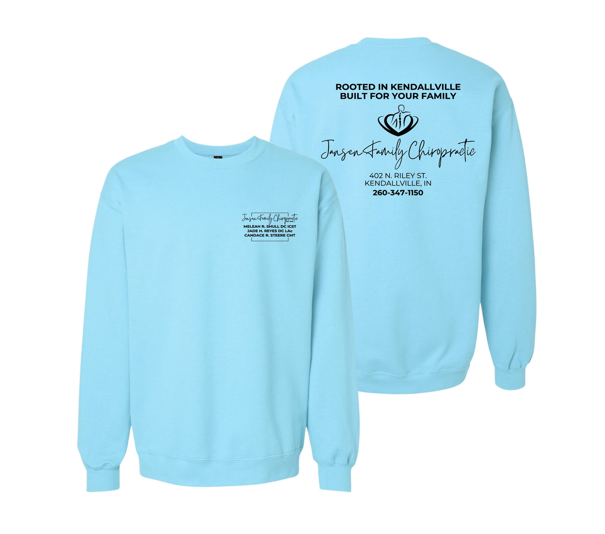 Adult Logo Crewneck Sweatshirt | Jansen Family Chiropractic