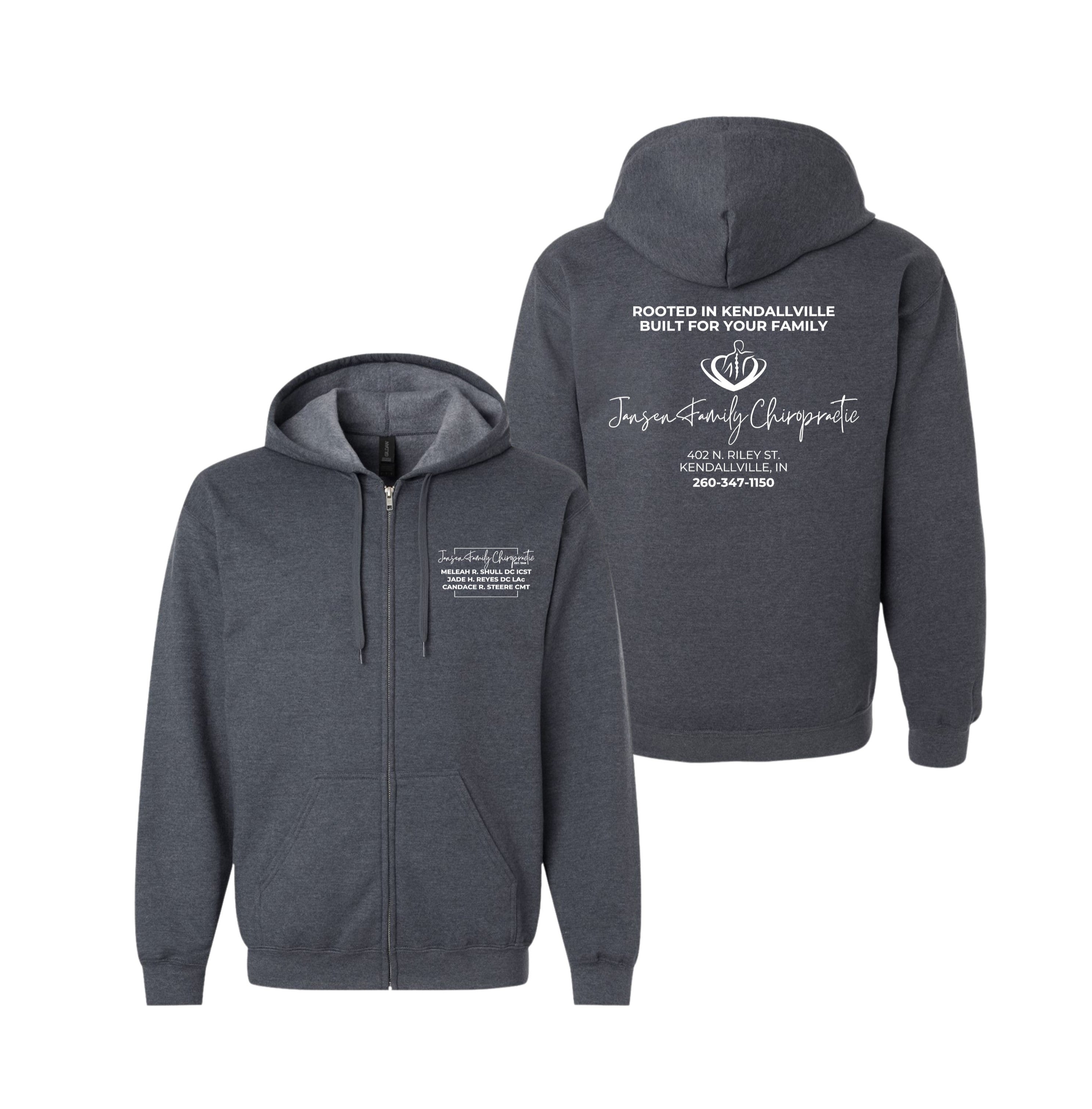 Adult Logo Full-Zip Hoodie | Jansen Family Chiropractic
