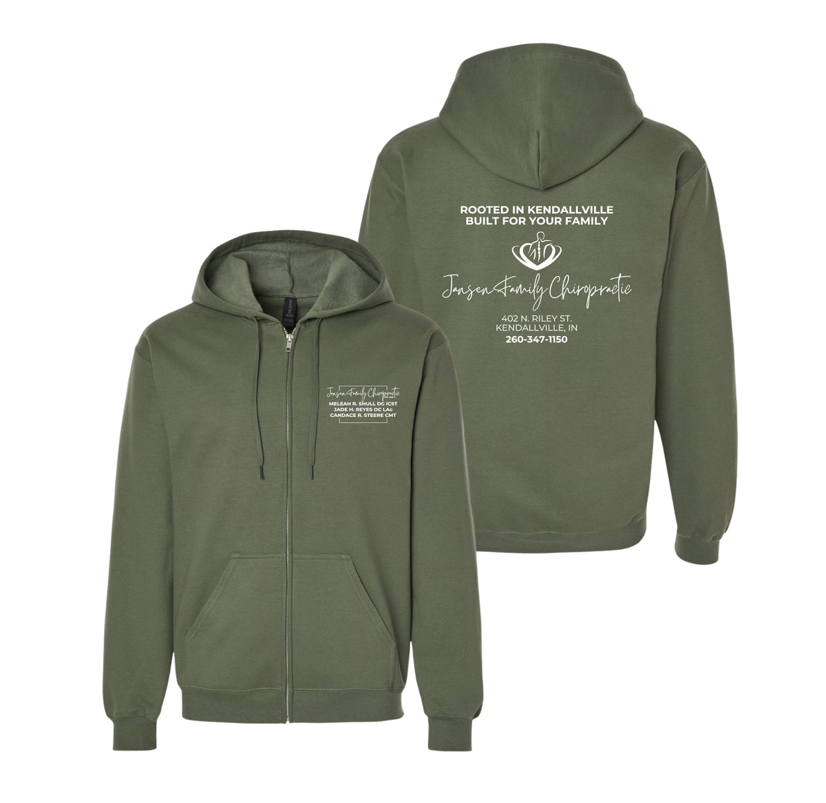 Adult Logo Full-Zip Hoodie | Jansen Family Chiropractic
