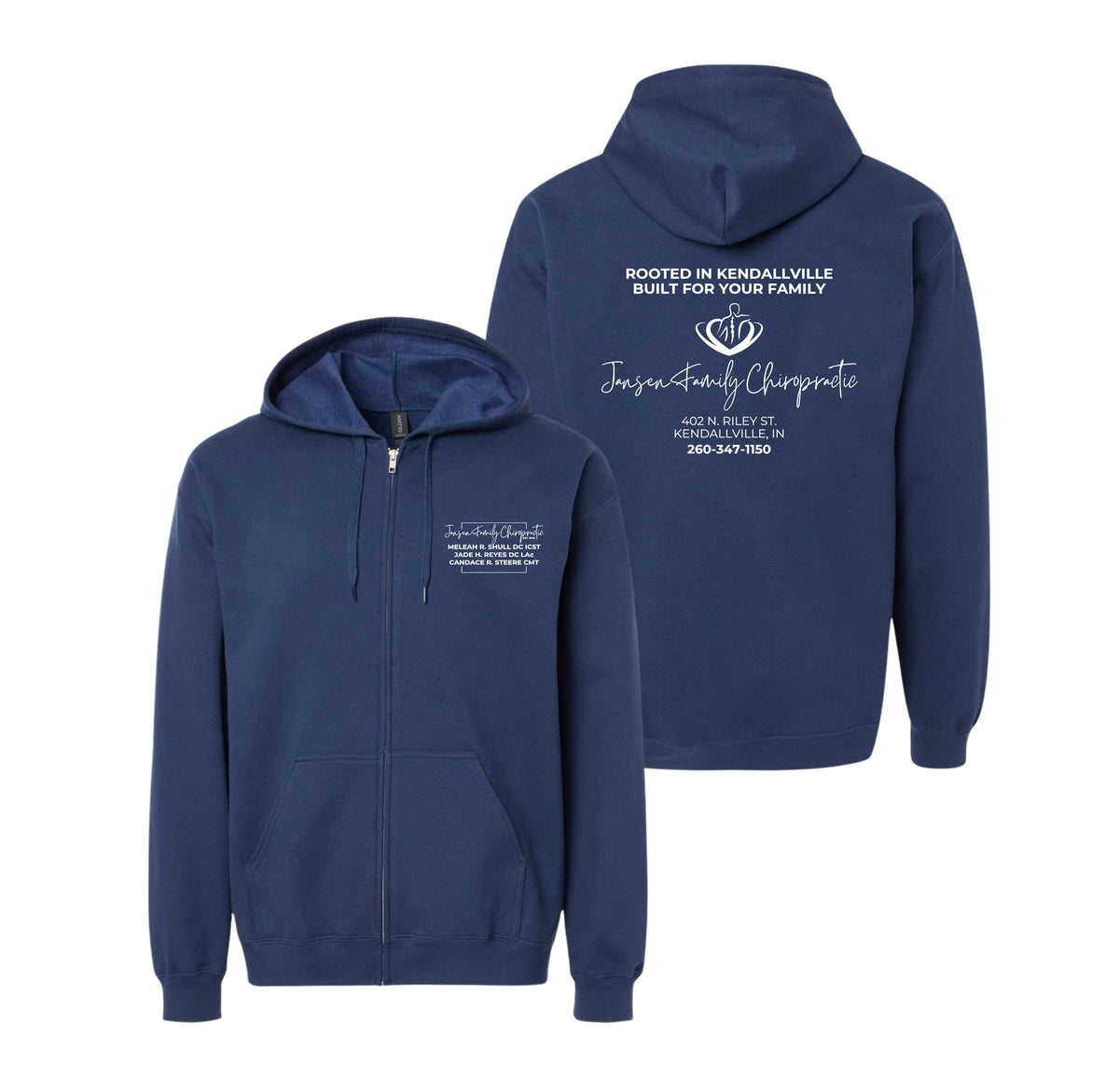 Adult Logo Full-Zip Hoodie | Jansen Family Chiropractic