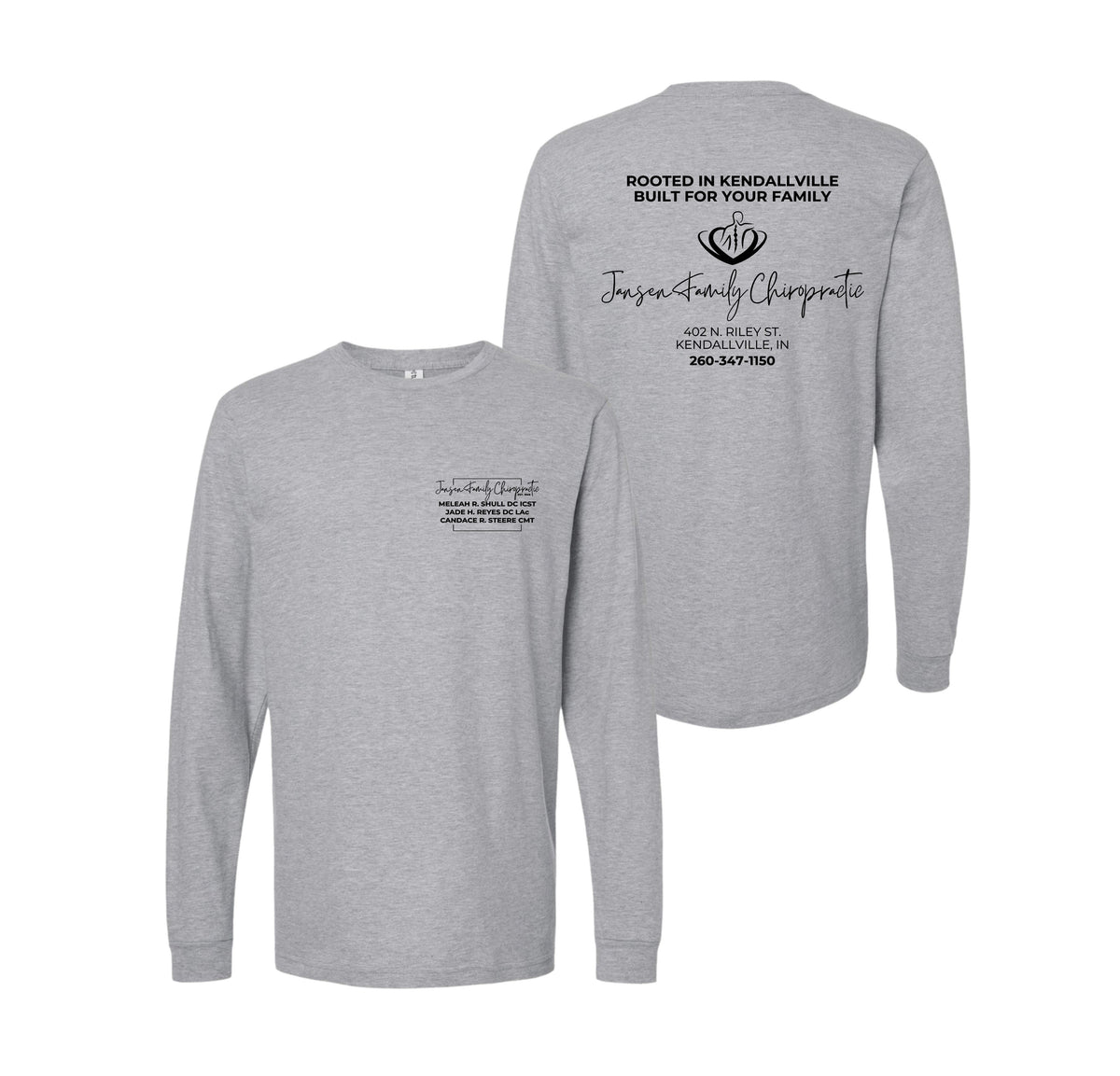 Adult Logo Long Sleeve Shirt | Jansen Family Chiropractic